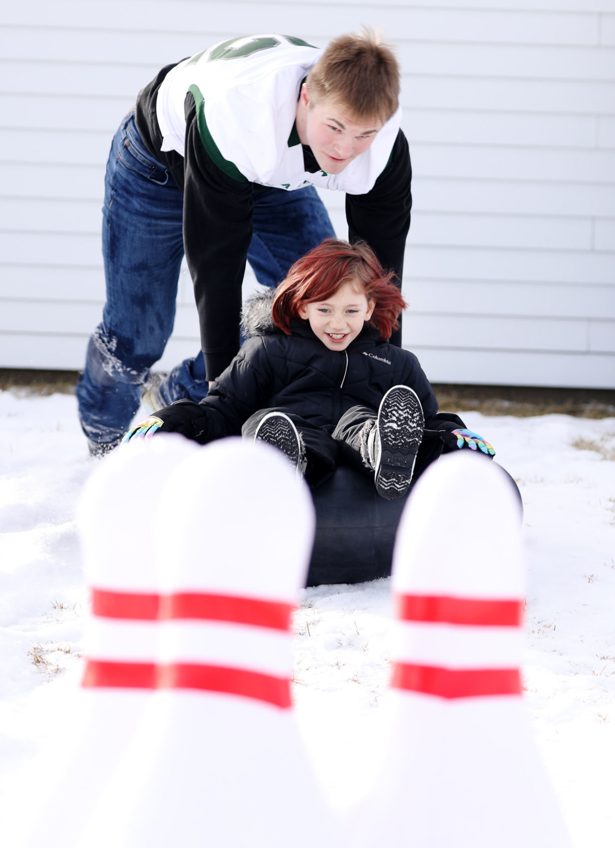 Sled bowling at Butte's annual winter festival